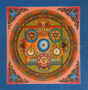 7 Chakra handgemaltes Mandala